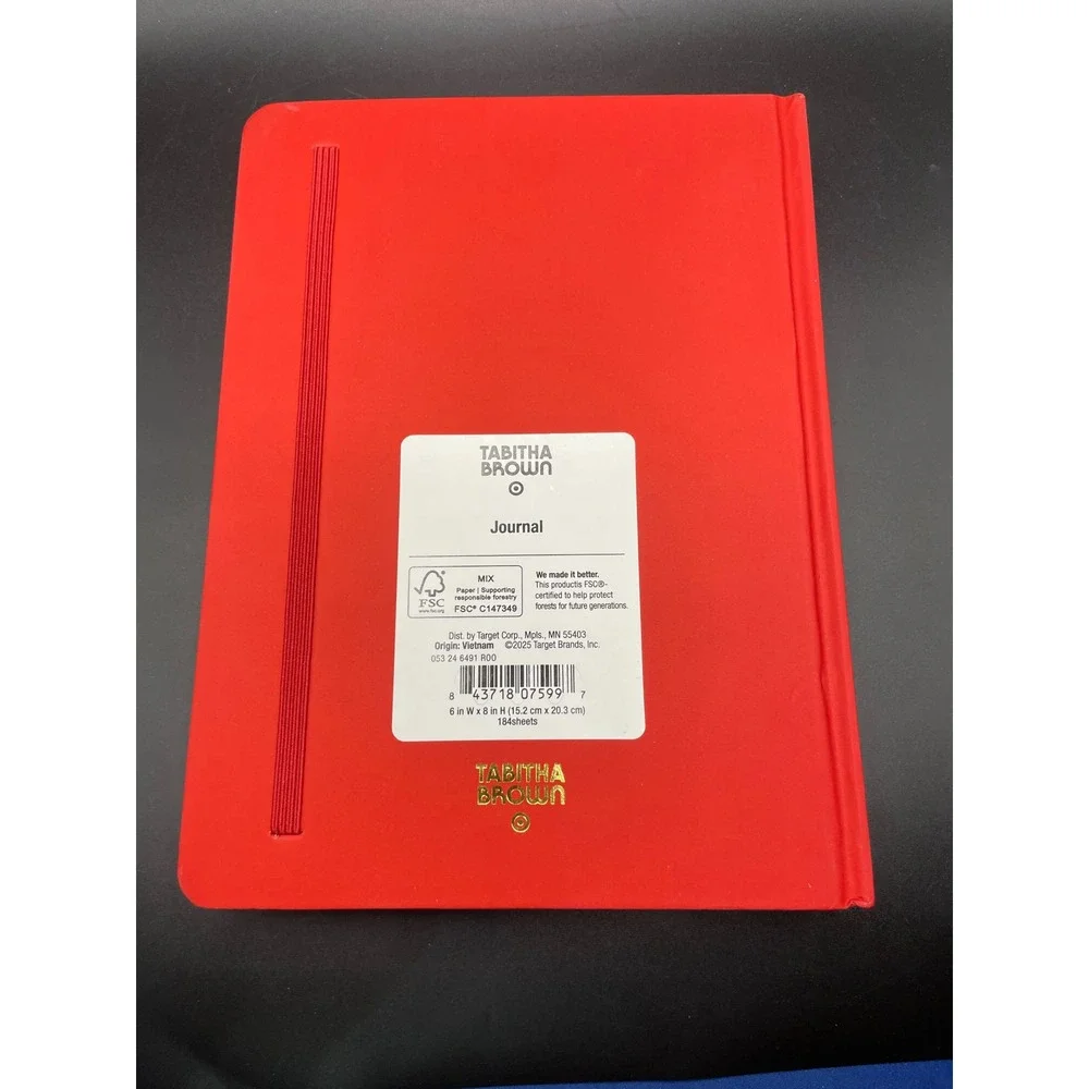 My Business Red Hardcover Lined Journal Notebook with Ribbon Bookmark